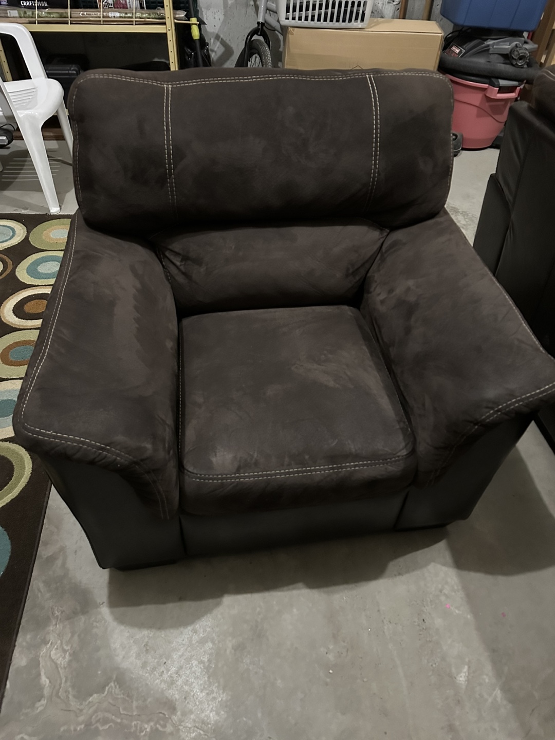 Brown Microfiber Sofa Set - photo 2