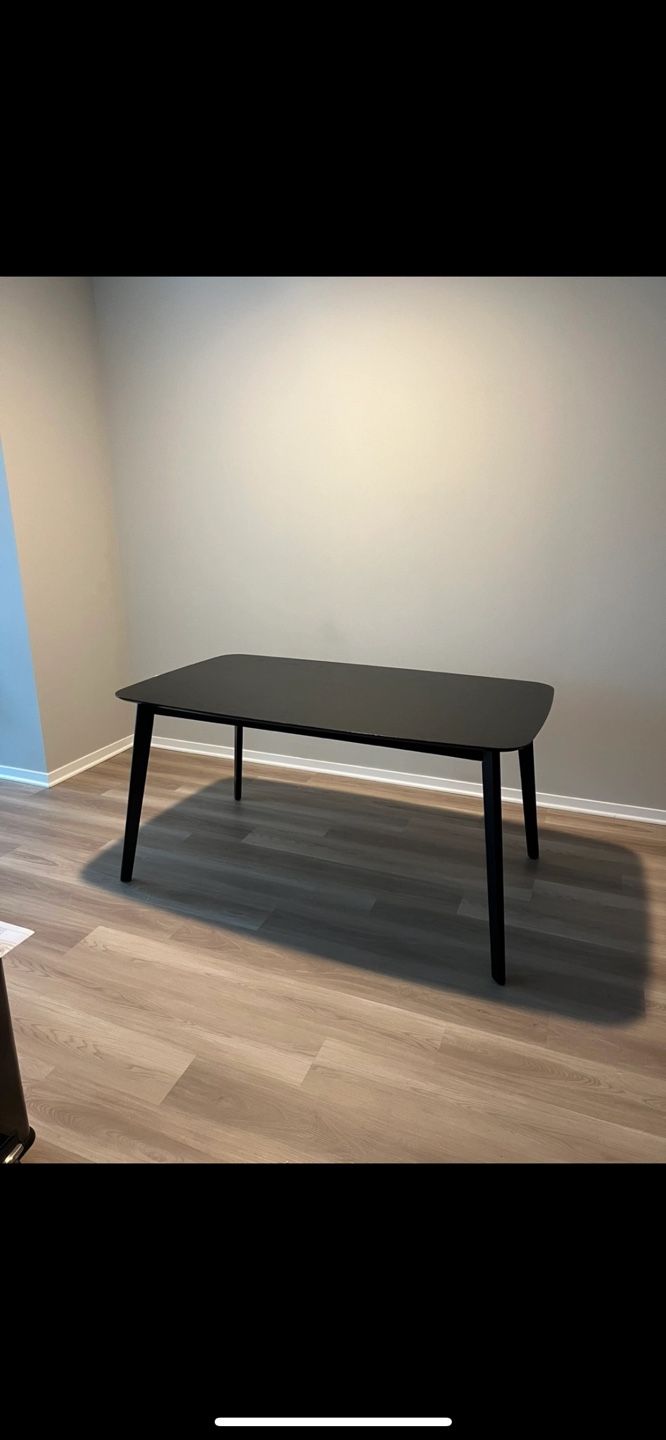Black Rectangular Dining Table