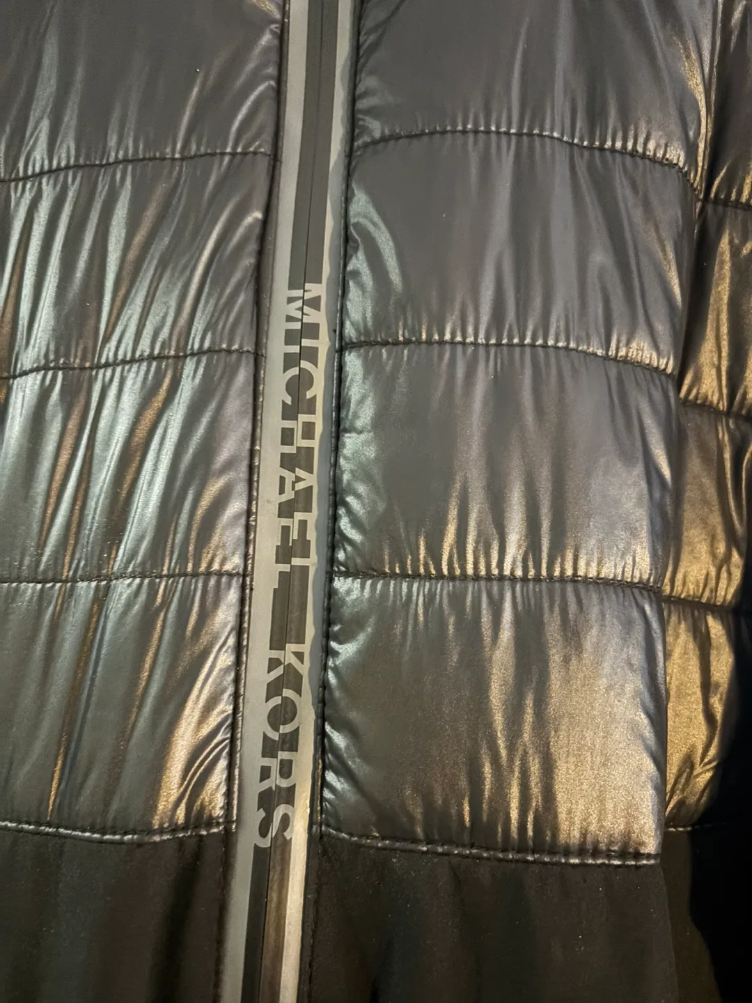 Men's Michael Kors Black Puffer Jacket Size M image indicator(3)