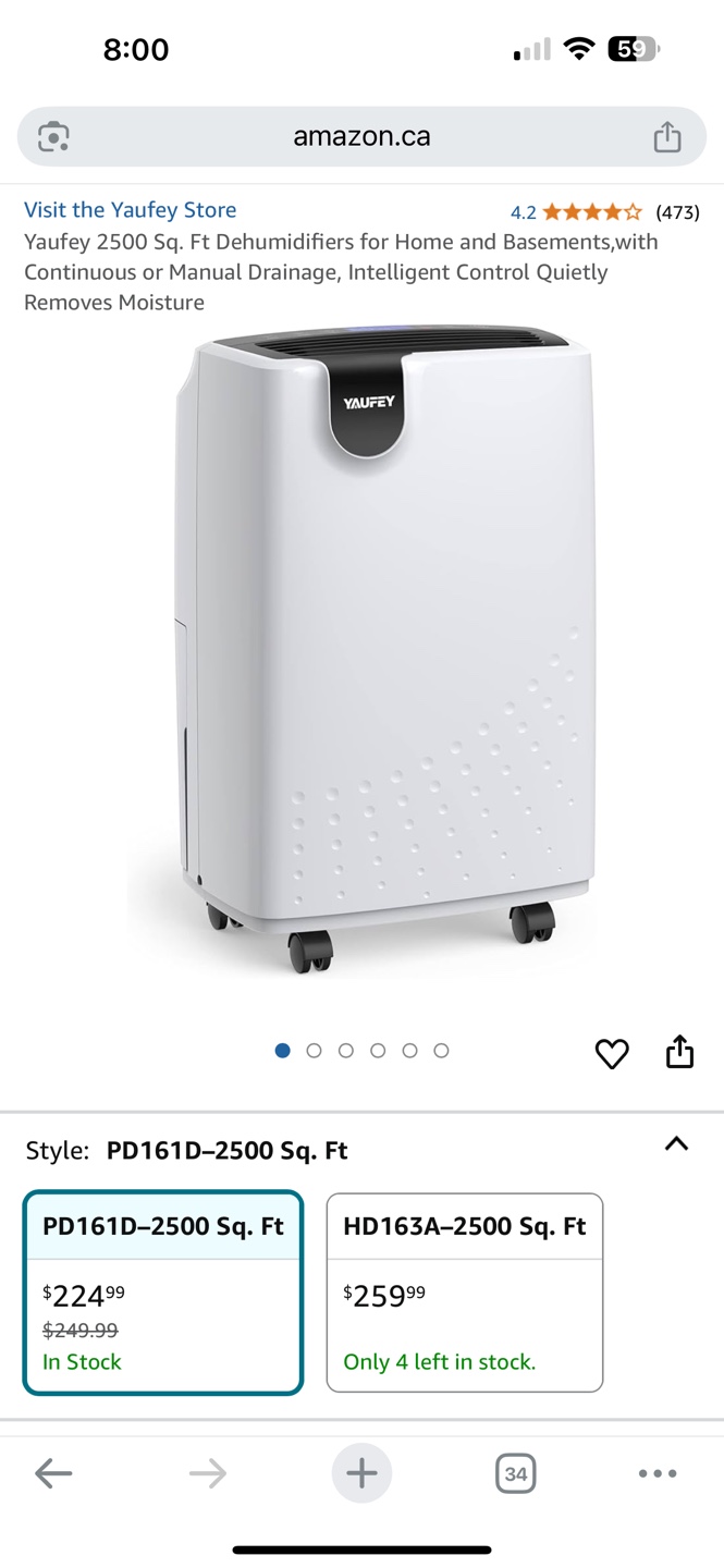 Yaufey Dehumidifier - 2500 sq ft - photo 3