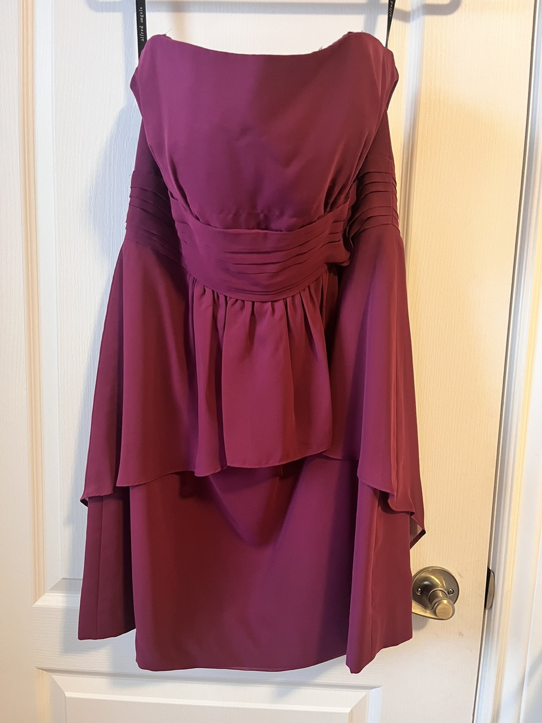 Stunning Burgundy Strapless Dress