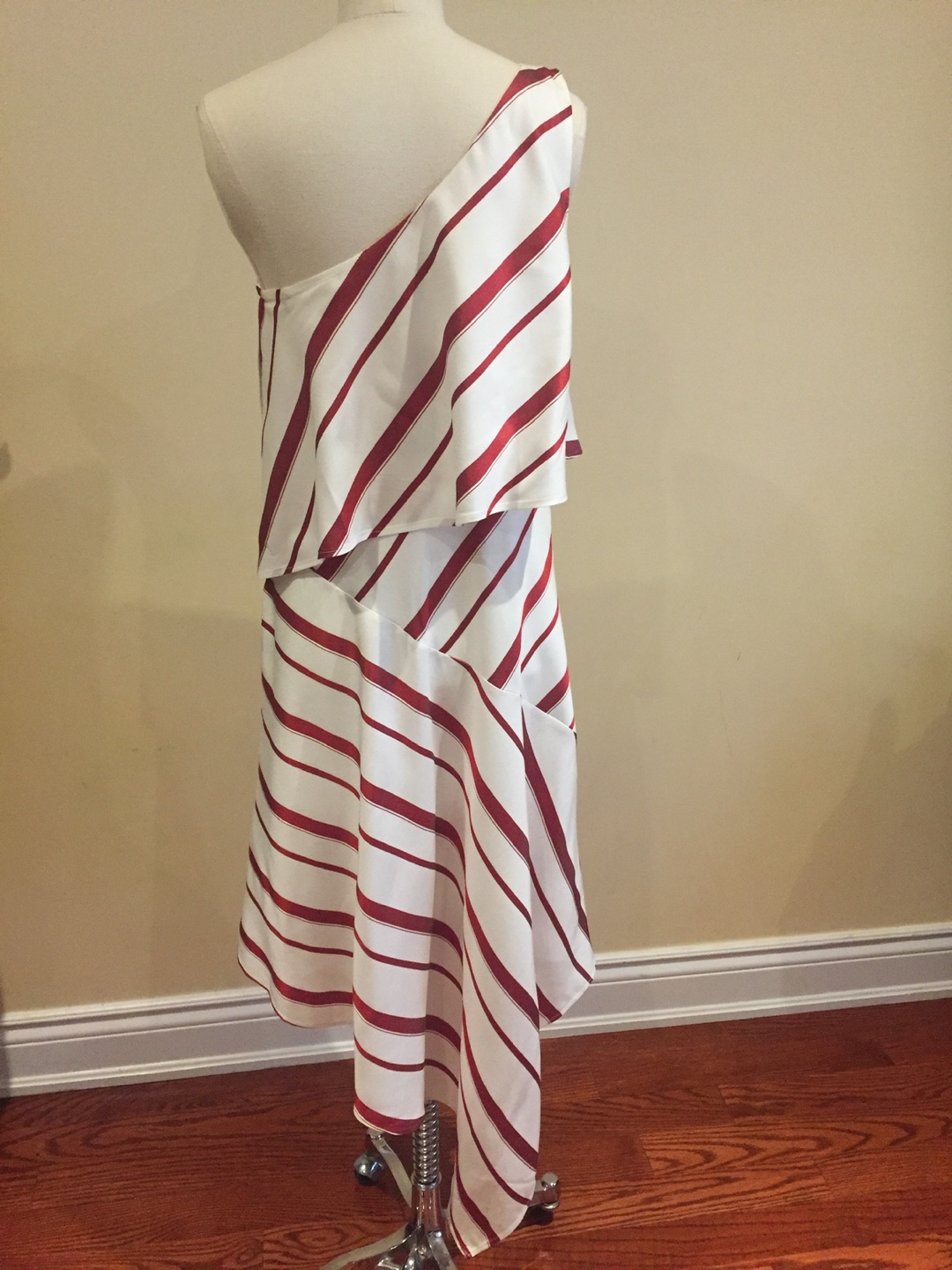Banana Republic Petite One-Shoulder Asymmetrical Striped Dress - photo 2