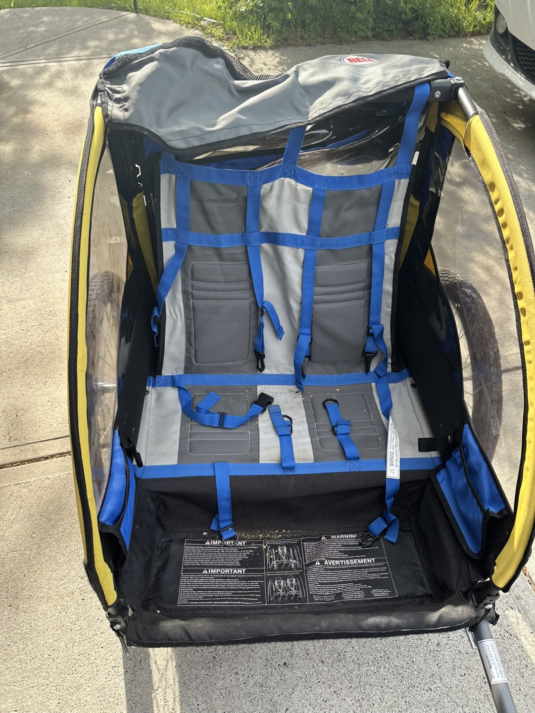 BELL Bicycle Trailer - Blue and Yellow - photo 2