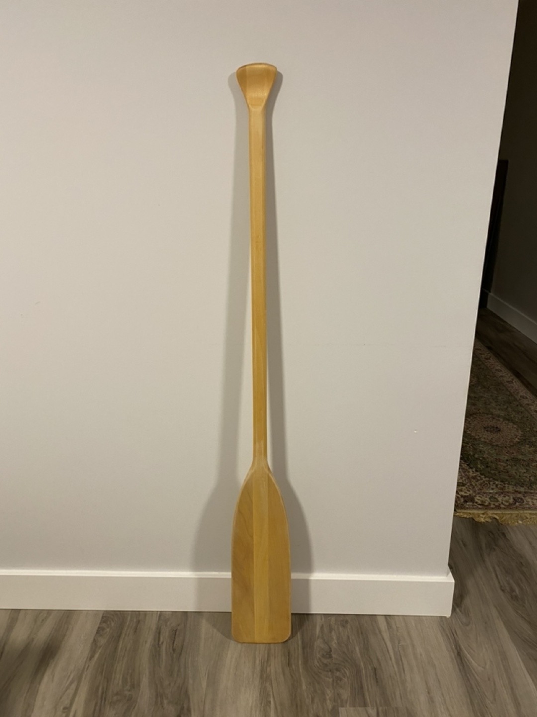 Wood canoe paddle