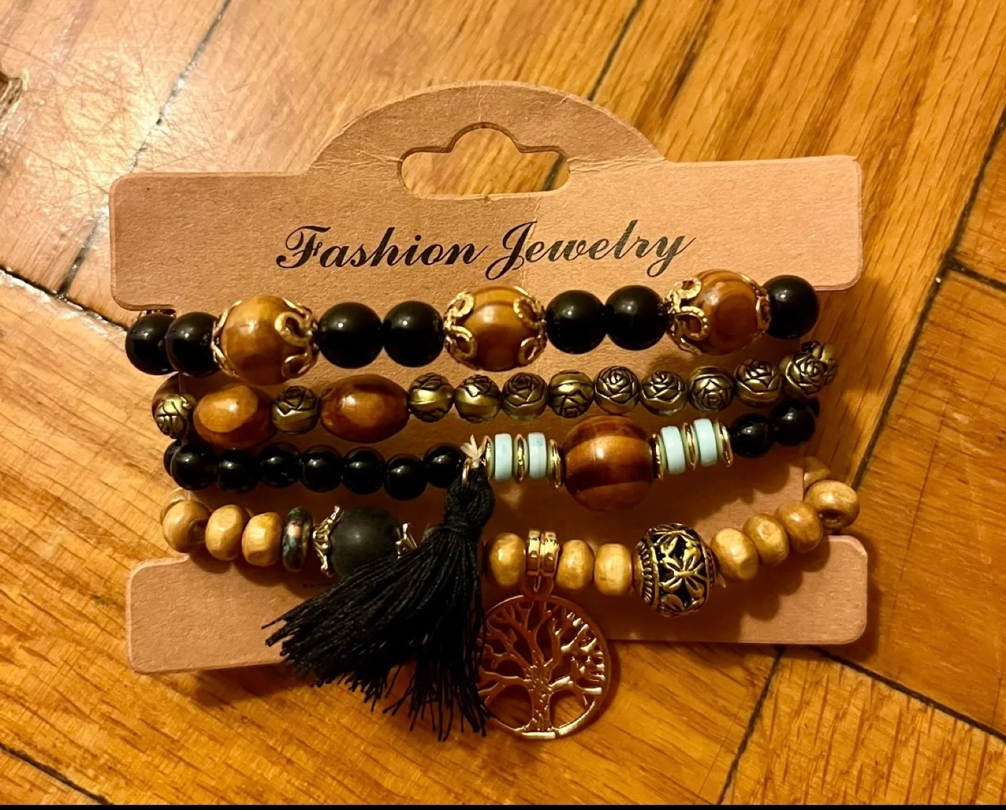 Bohemian Beaded Bracelet Set with Tree of Life Charm image indicator(2)