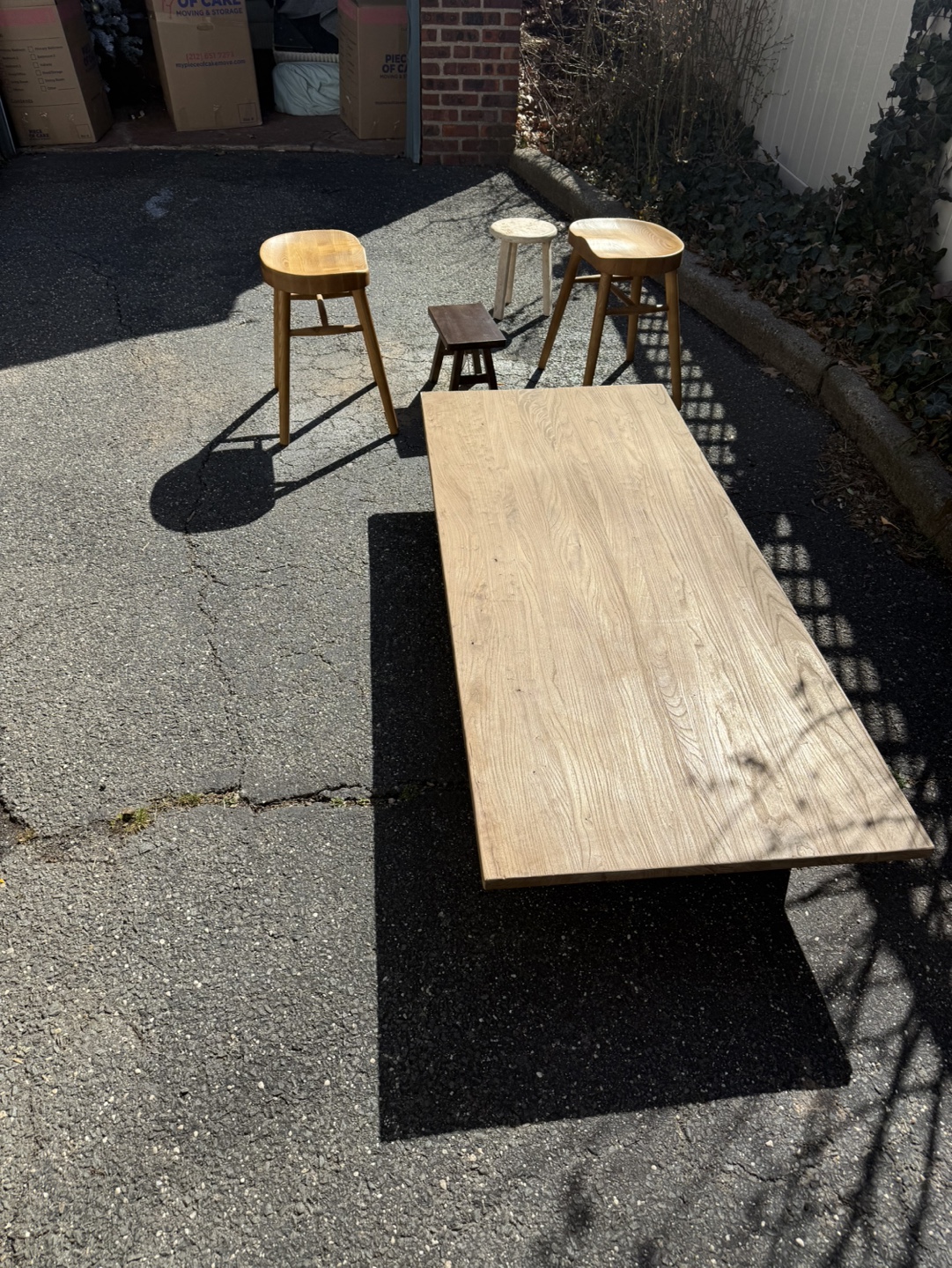 Mid Century Modern Coffee Table & Stools Set