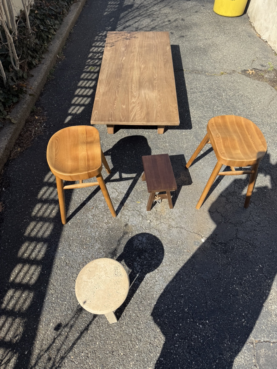 Mid Century Modern Coffee Table & Stools Set - photo 4