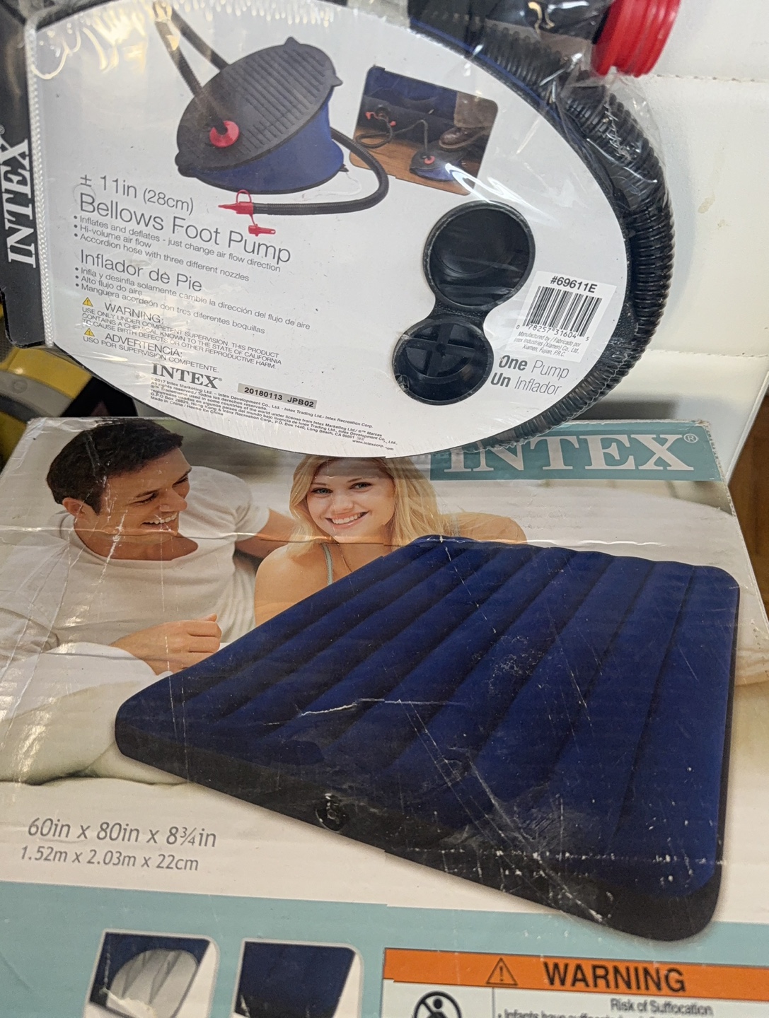 INTEX Bellows Foot Pump with Air Mattress