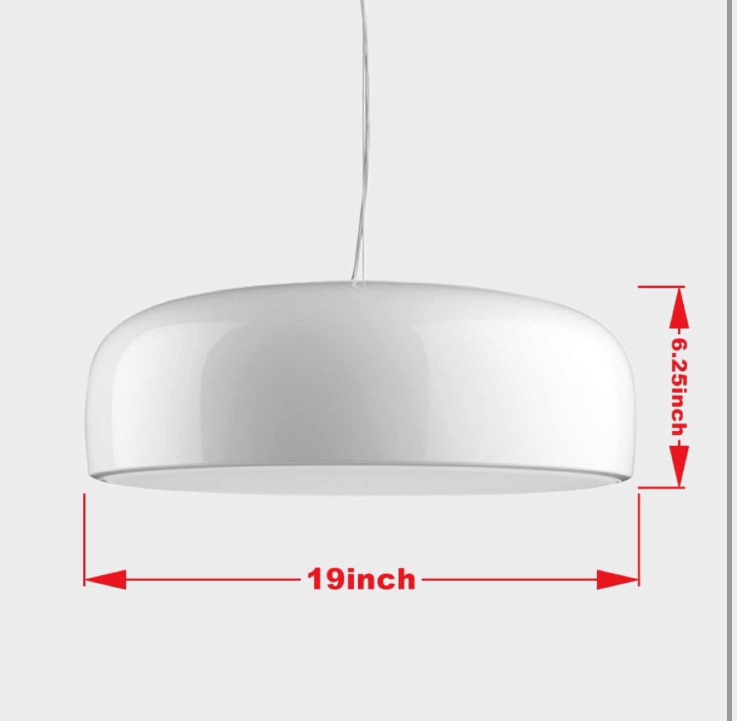 White Modern Pendant Light Fixture - photo 3