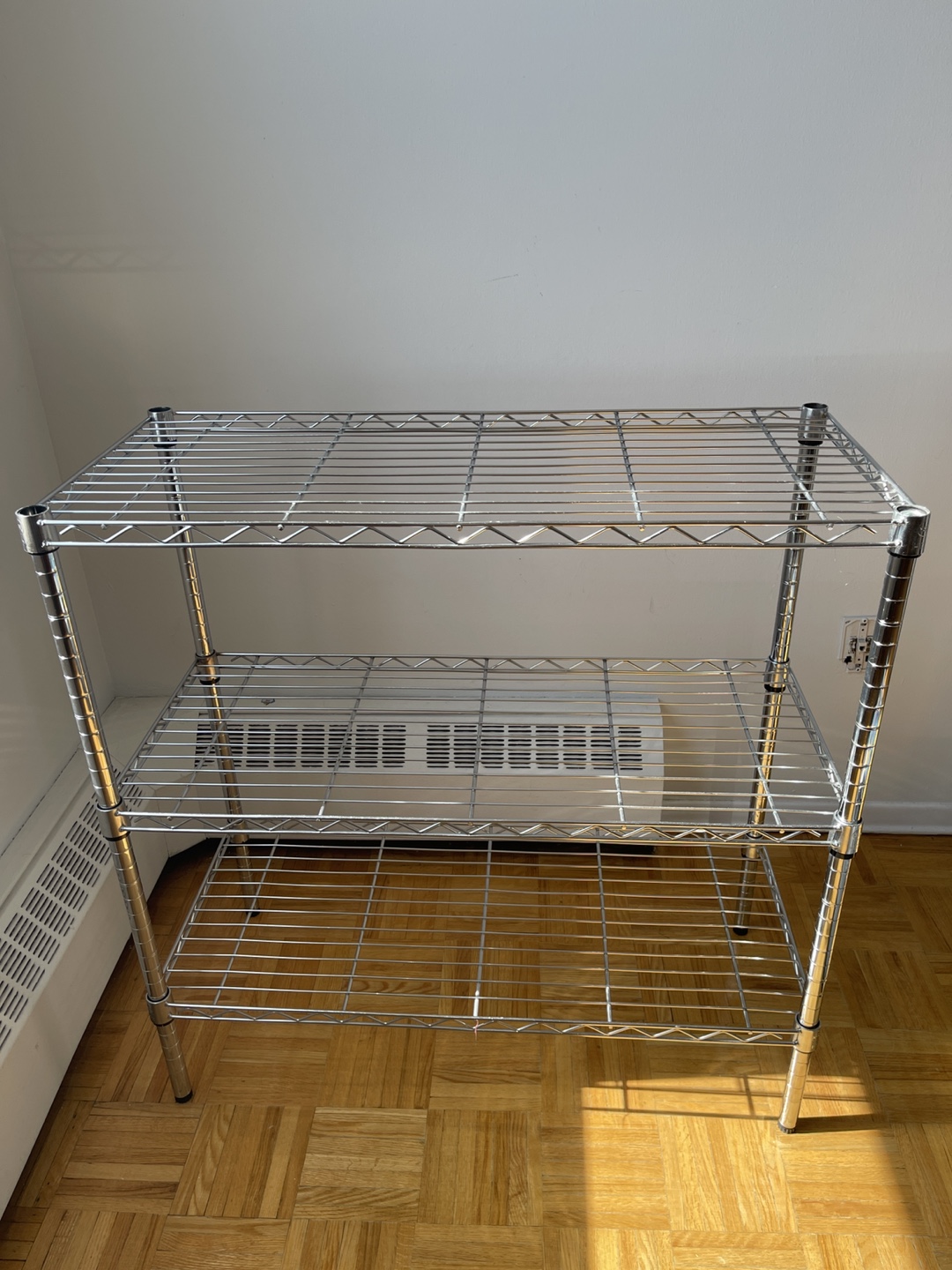 Three-Tier Chrome Shelving Unit