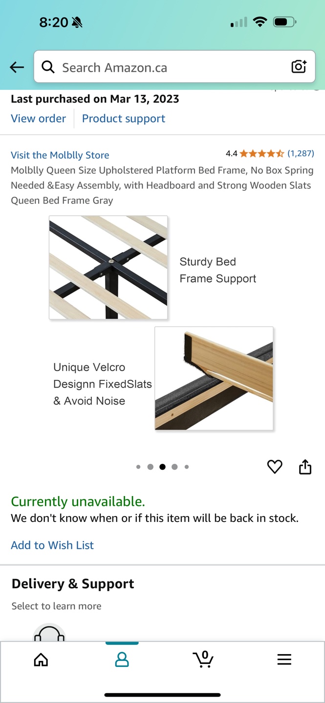 Moblly Queen Size Upholstered Platform Bed Frame - photo 3
