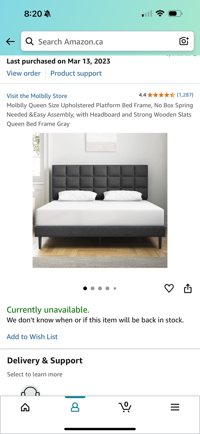 Moblly Queen Size Upholstered Platform Bed Frame - photo 2