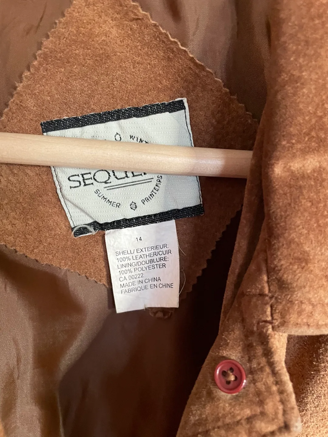 Sequoia Women's Brown Suede Jacket Size 14 image indicator(3)