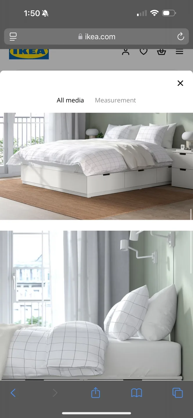 IKEA queen Bed Frame with 6 Storage drawers image indicator(3)