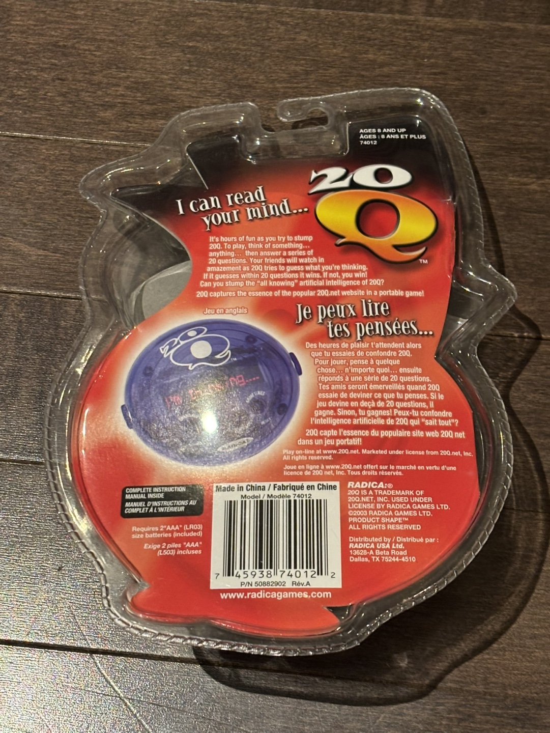 Radica 20Q Mind-Reading Game - photo 2
