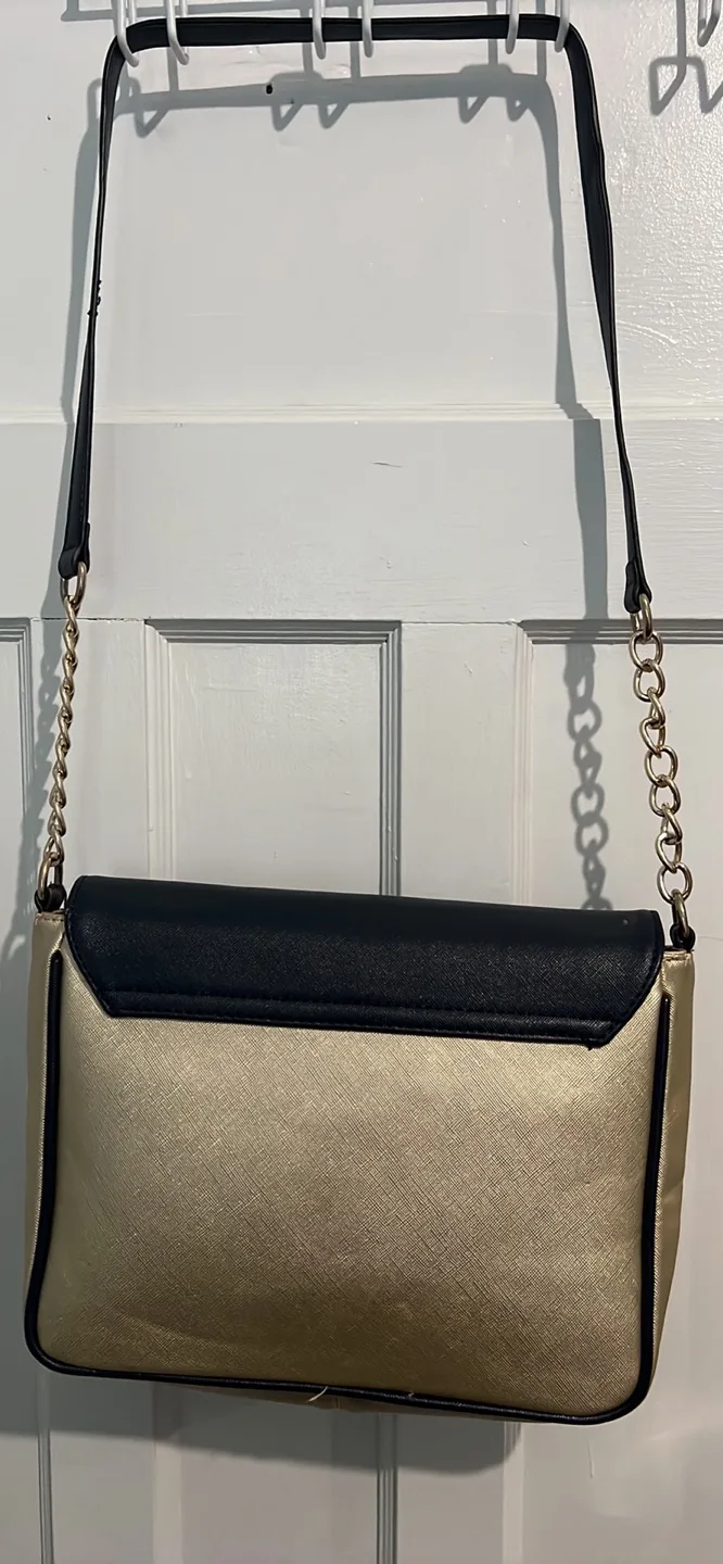 Michael Kors Gold and Black Crossbody Bag image indicator(4)