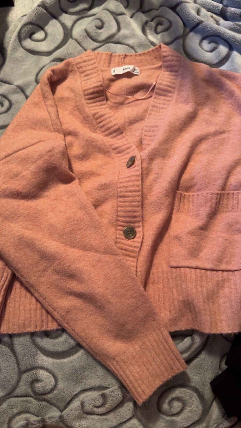 Dusty Rose Knit Cardigan