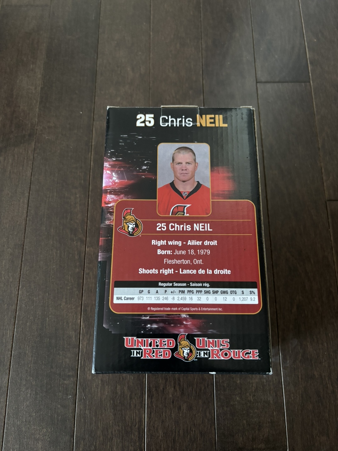 Ottawa Senators Chris Neil Bobblehead - 2016-17 Season - photo 2