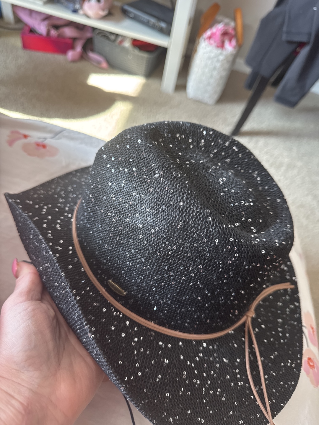 Black Sequin Cowboy Hat