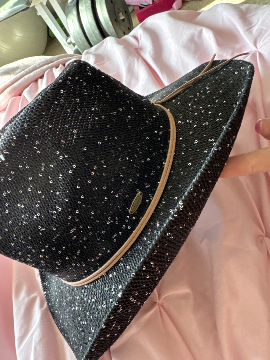 Black Sequin Cowboy Hat - photo 3