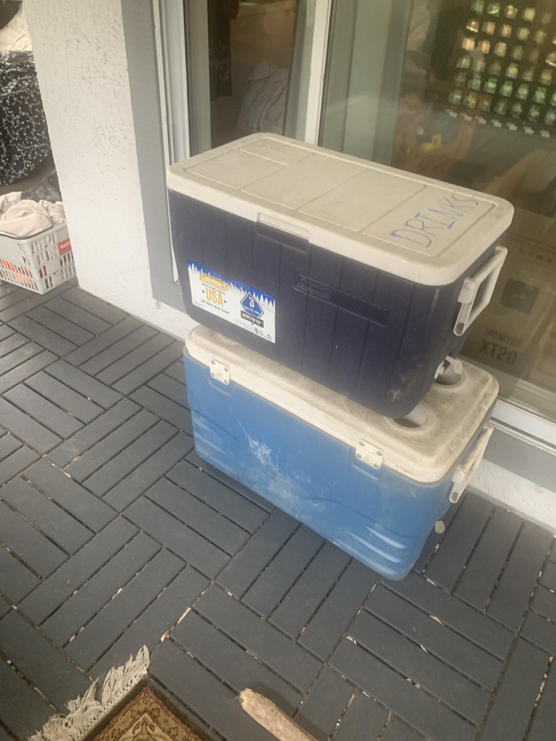 Two Coleman Coolers