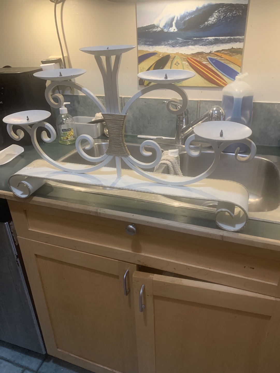 Five-arm candle holder