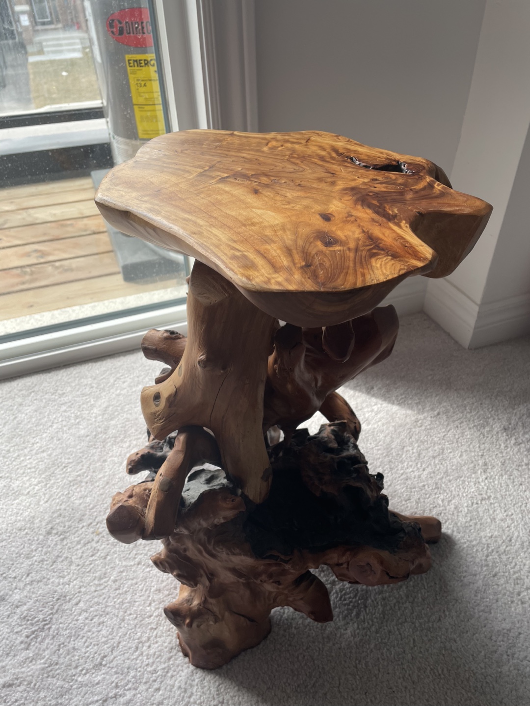Unique Live Edge Wood Side Table