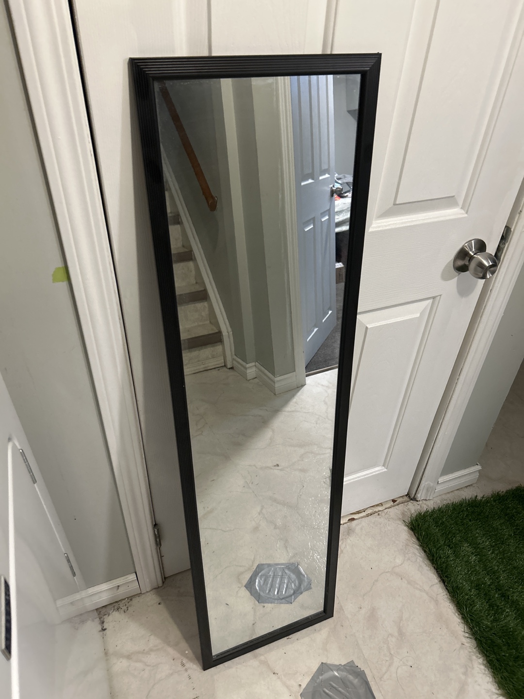 Full-Length Black Framed Mirror - photo 2