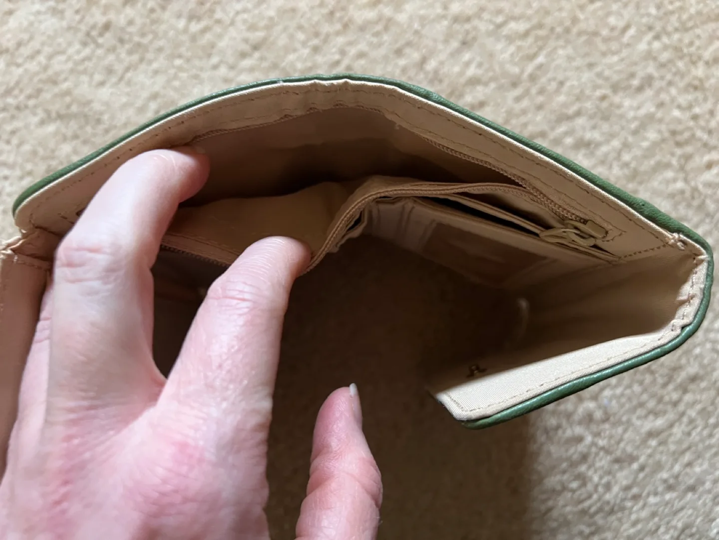 Liz Claiborne Green Wallet image indicator(7)