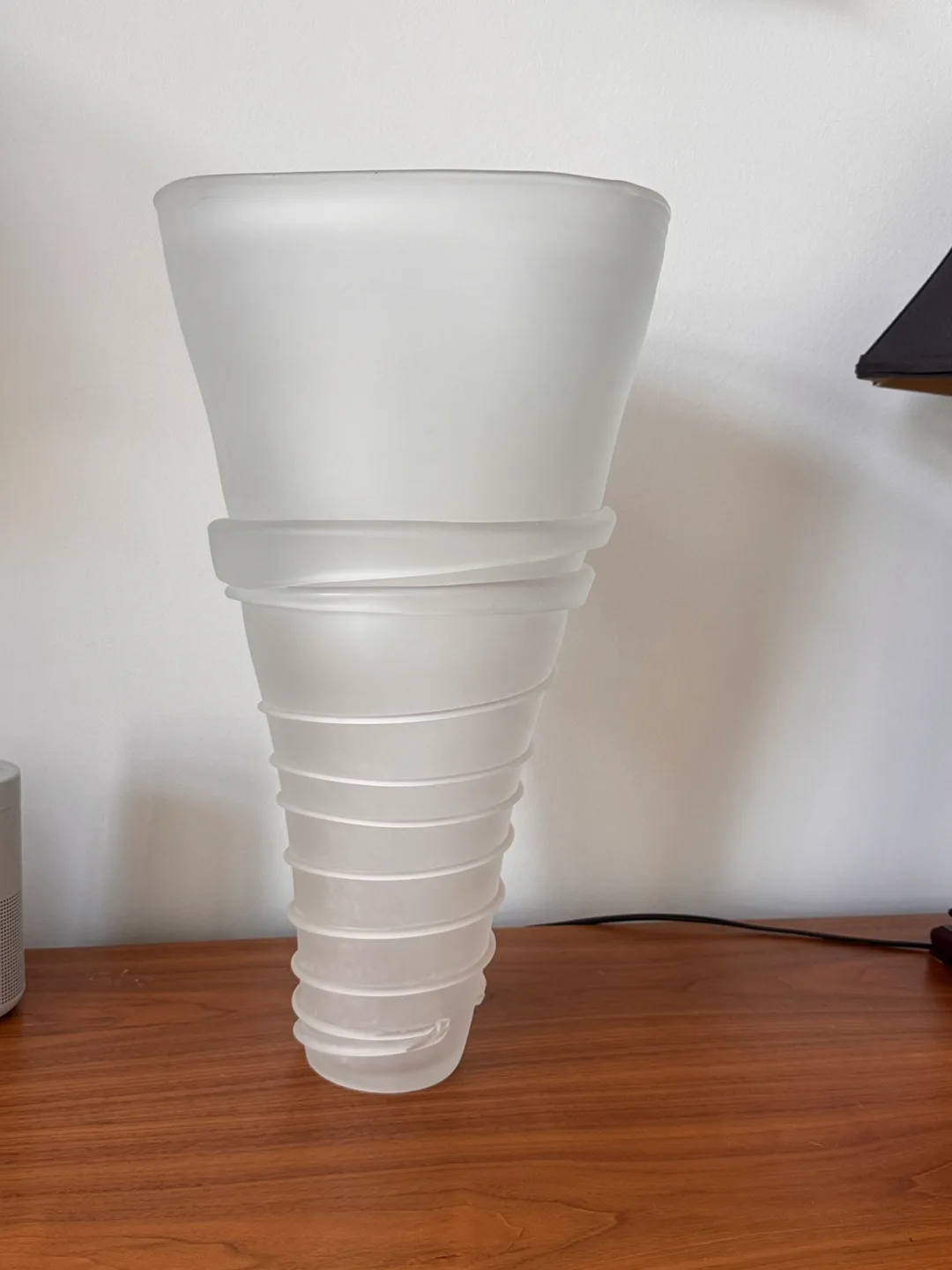 Large Frosted Glass Vase / Sculpture thumbnail