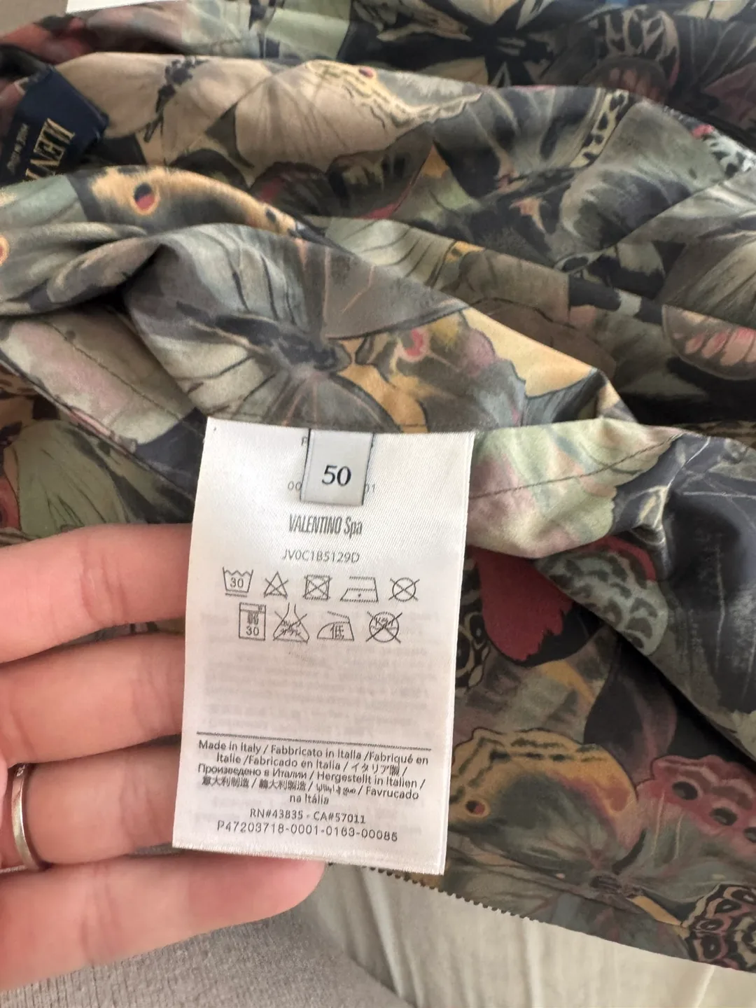 Valentino Men's Size 50 Butterfly Print Jacket image indicator(4)