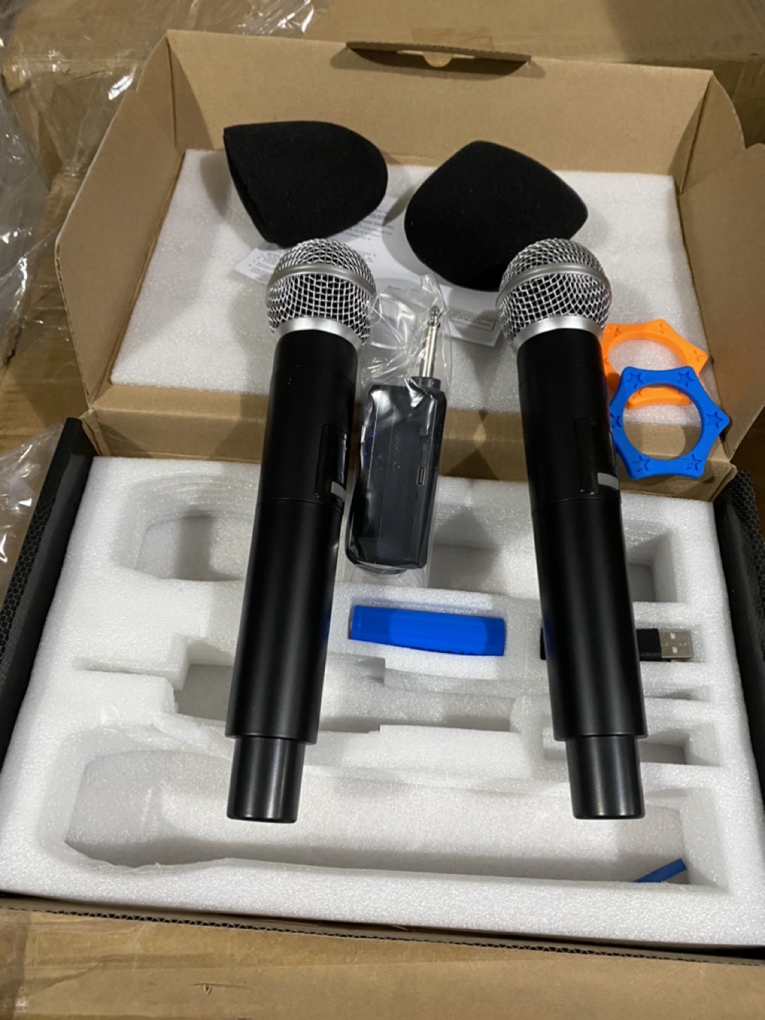 Pair of Wireless Microphones with Accessories