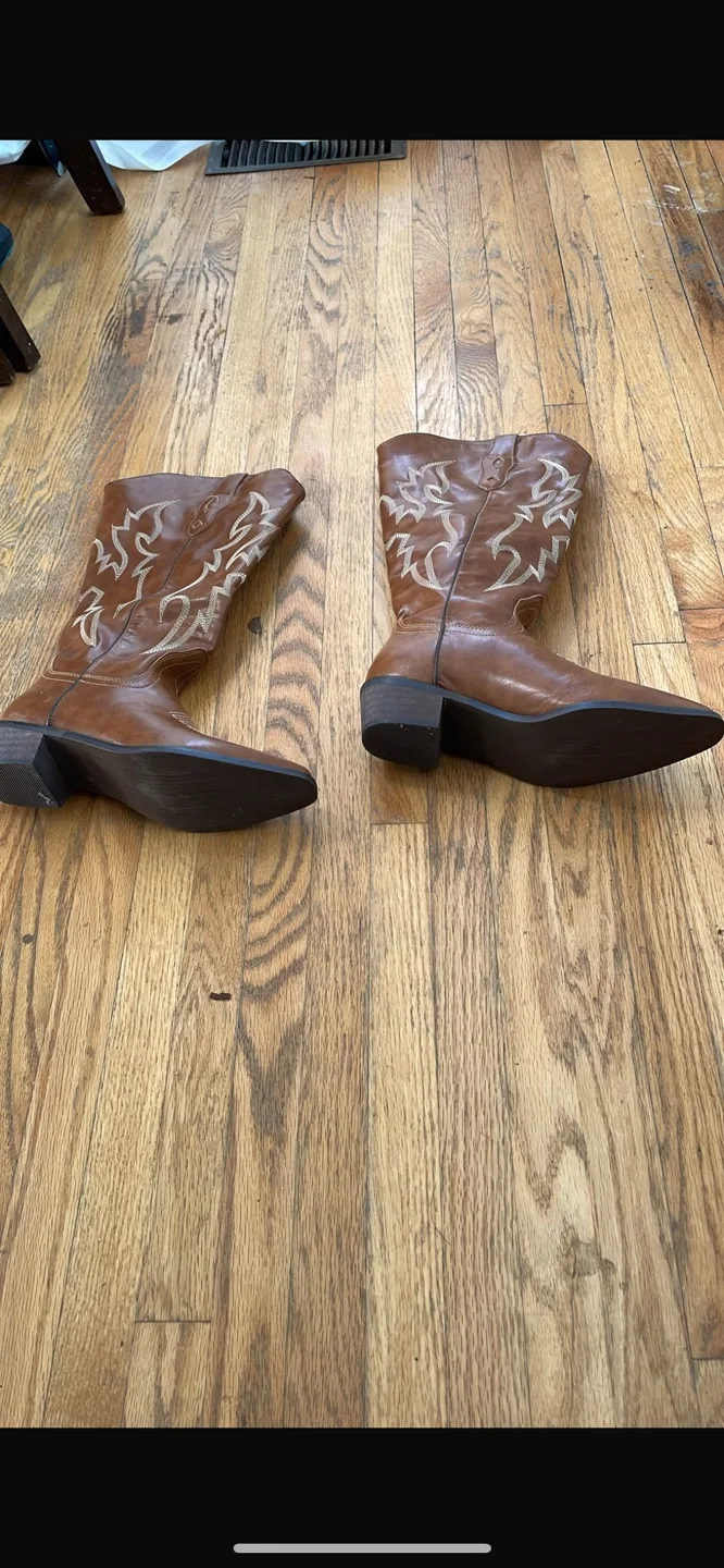 Brown Leather Cowboy Boots image indicator(2)