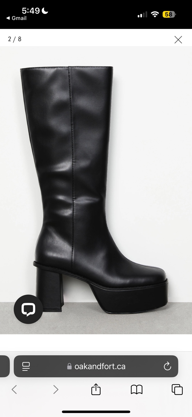 Oak + Fort Black Platform Boots - photo 3