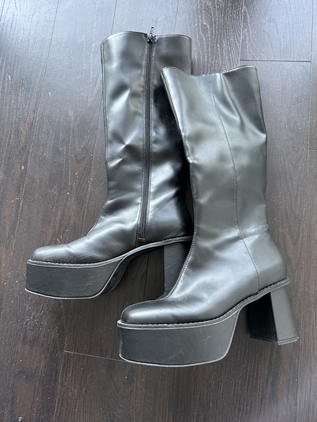 Oak + Fort Black Platform Boots