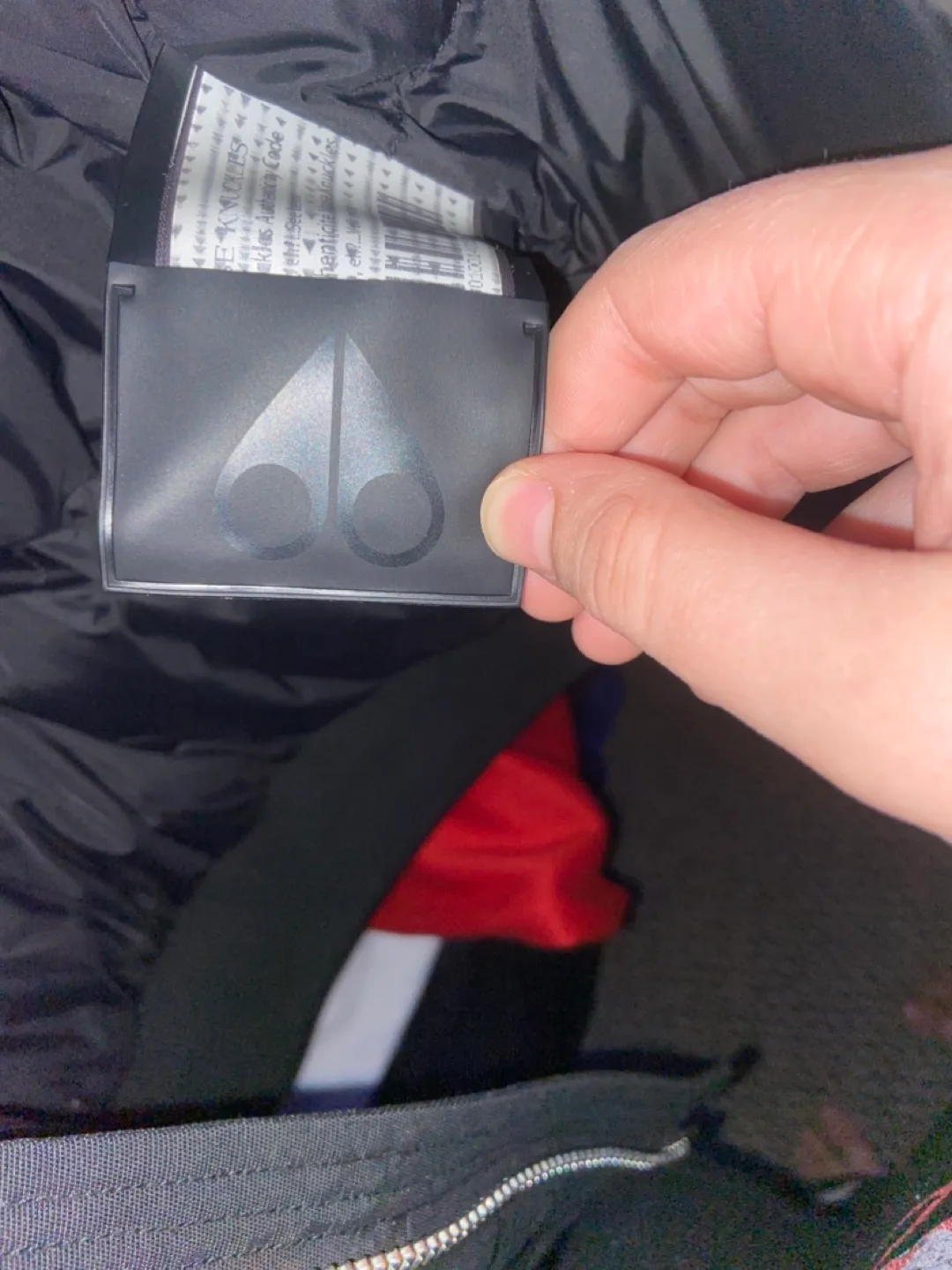 Moose Knuckles black bomber jacket image indicator(4)