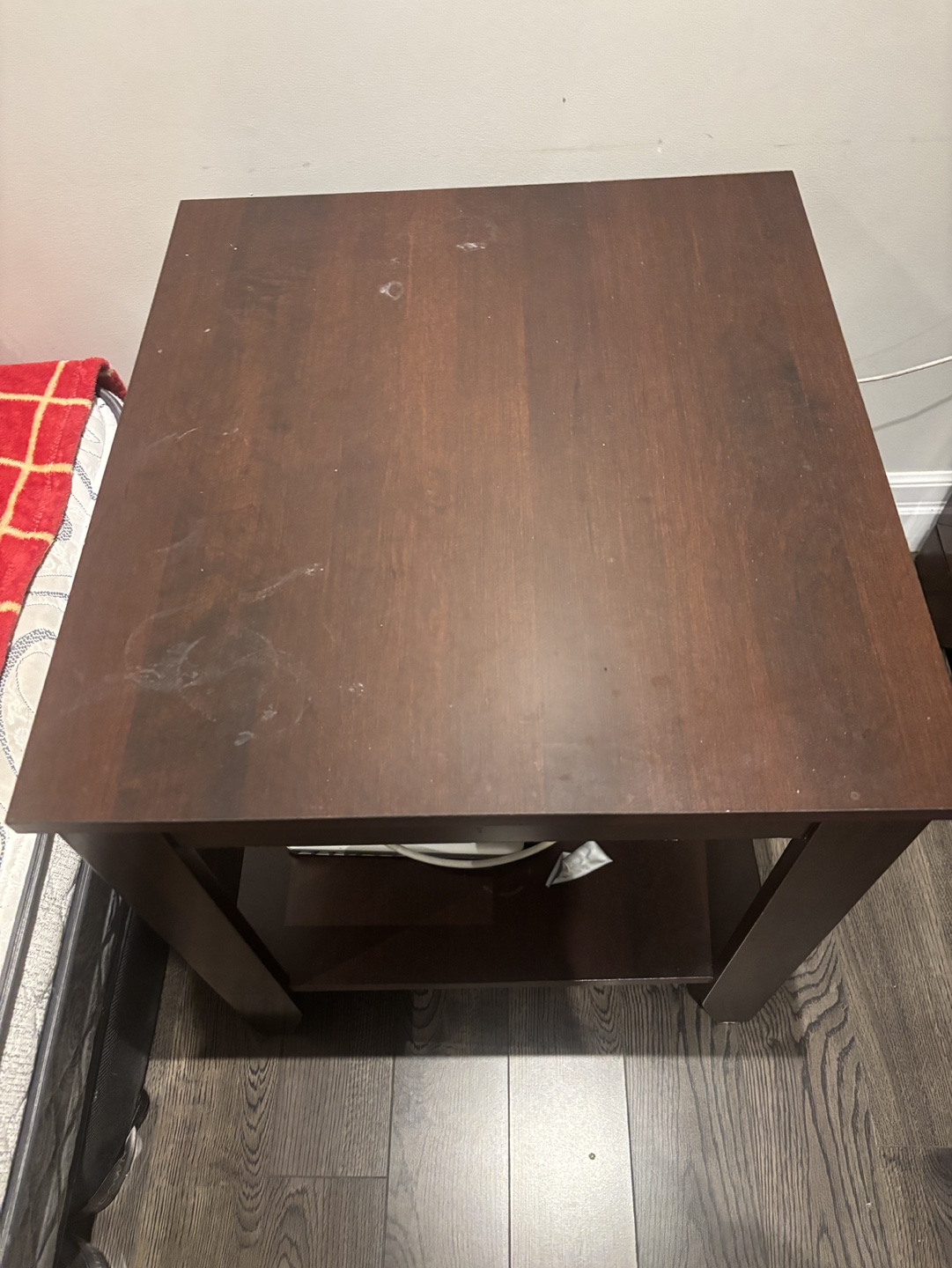 Dark Brown Square End Table