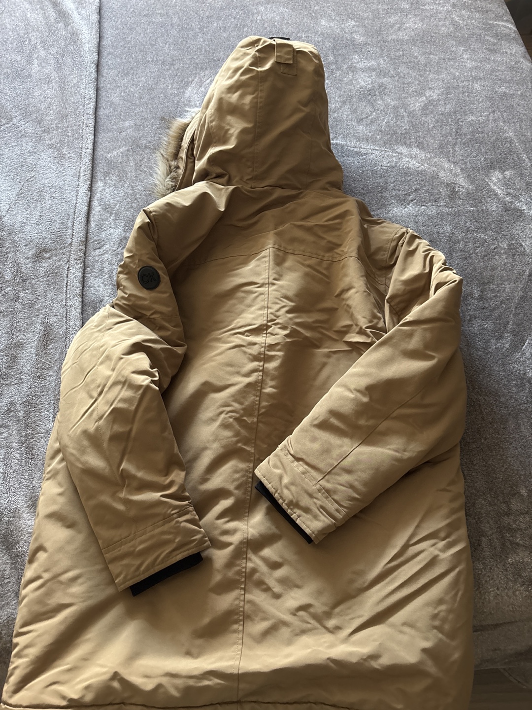 Men's Tan Hooded Winter Parka - photo 3