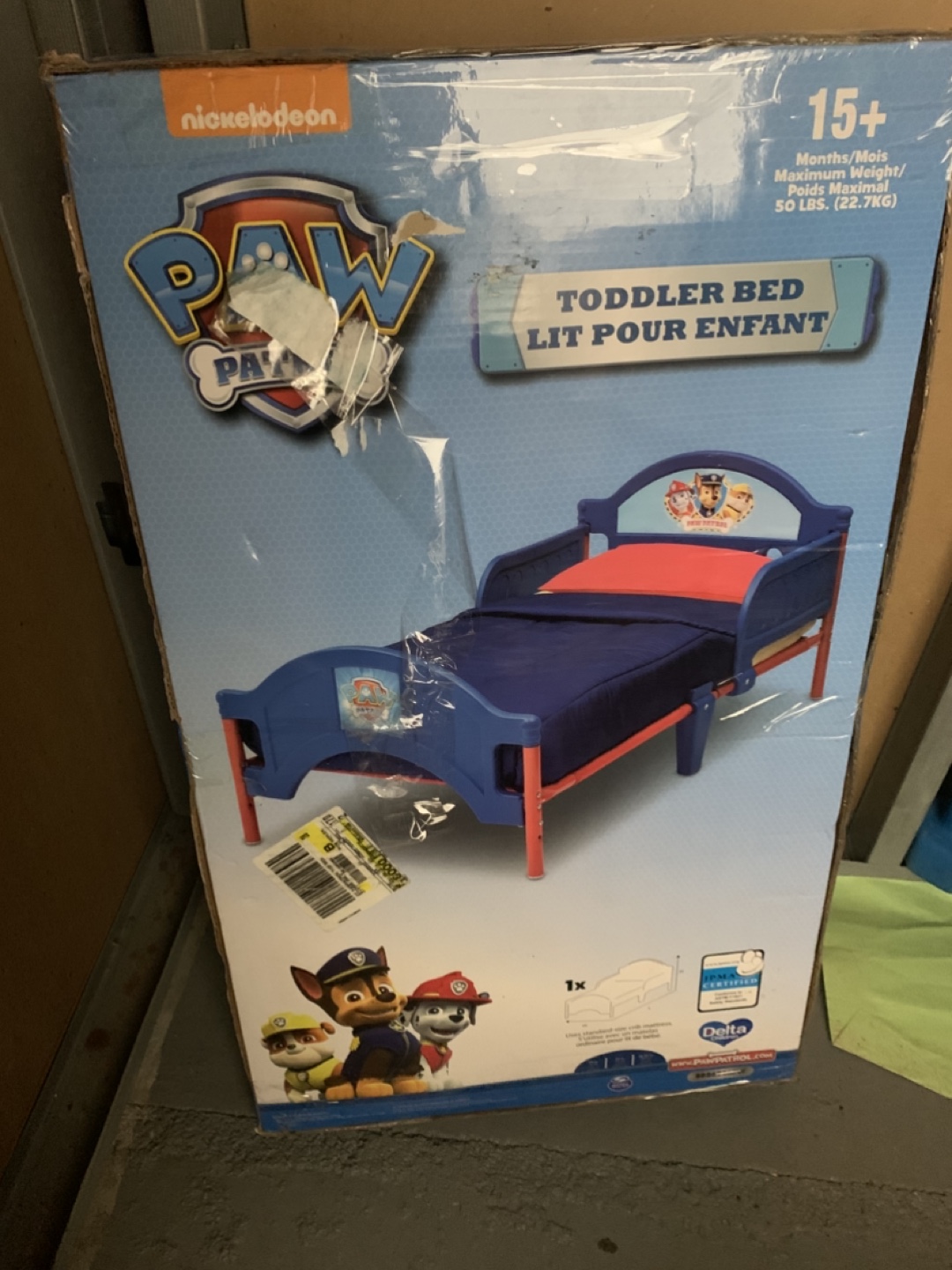 Paw Patrol Toddler Bed in Box