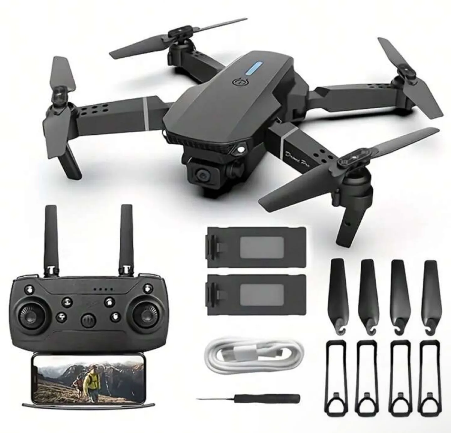 Dual Camera Drone with Carrying Case image indicator(4)