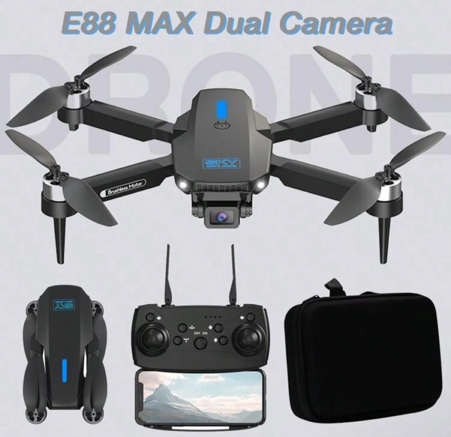 Dual Camera Drone with Carrying Case image indicator(3)