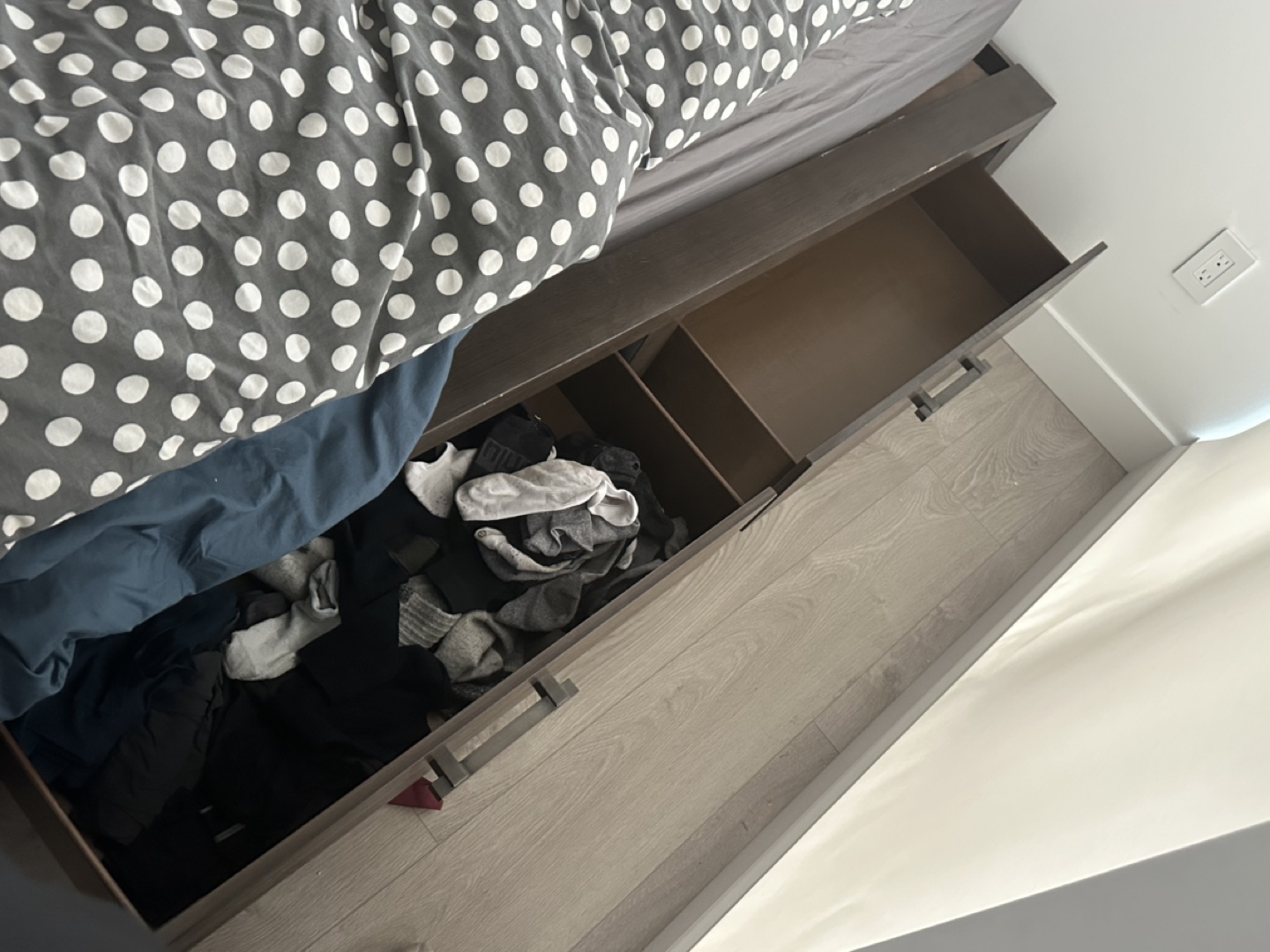 King Bed Frame with Built-in Storage - photo 2