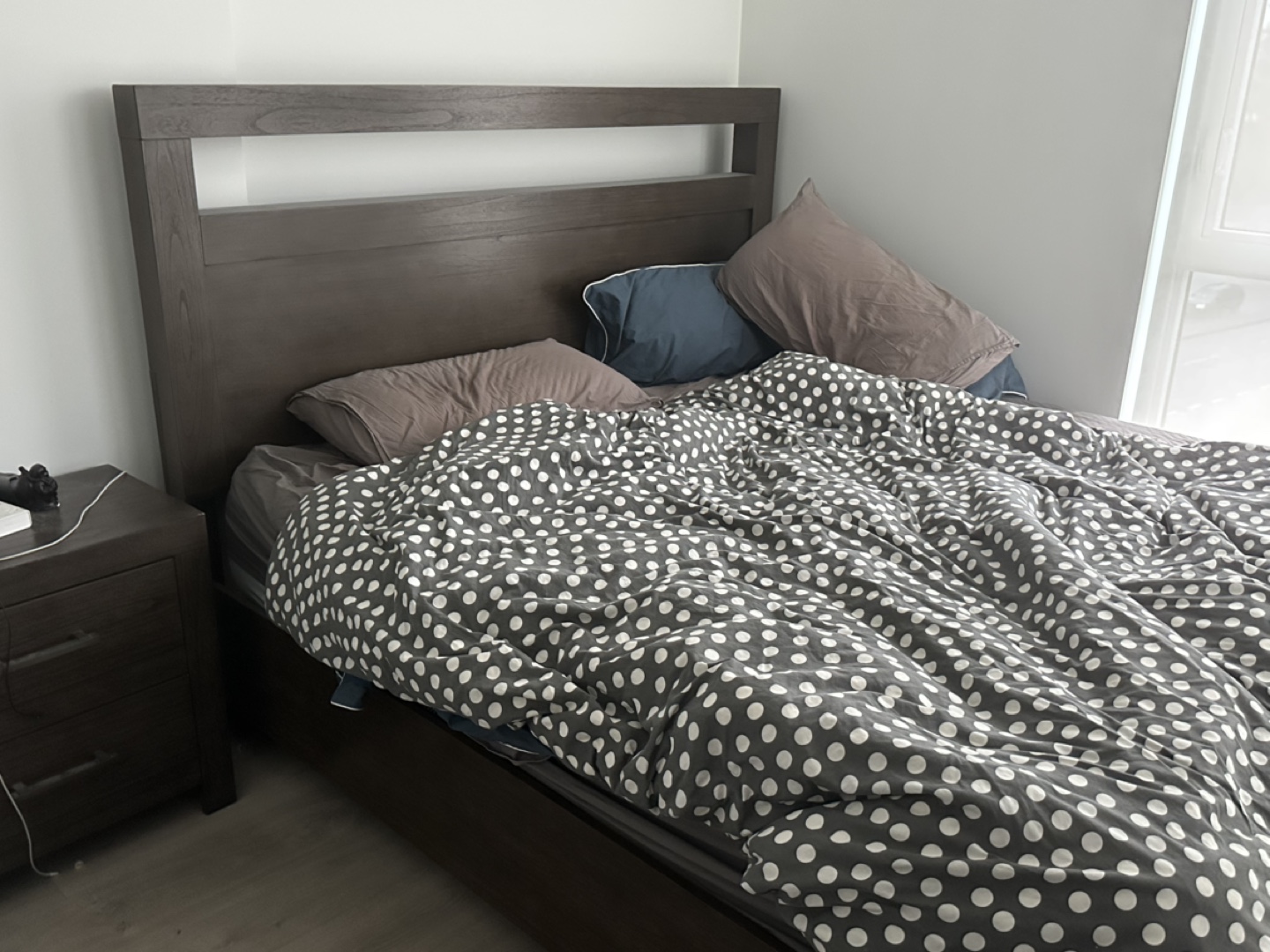 King Bed Frame with Built-in Storage
