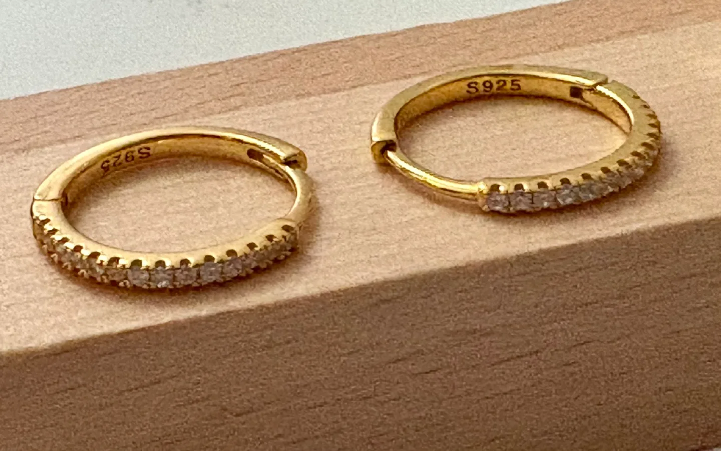 Gold plated Hoop Earrings with Cubic Zirconia‼️final price ! image indicator(3)