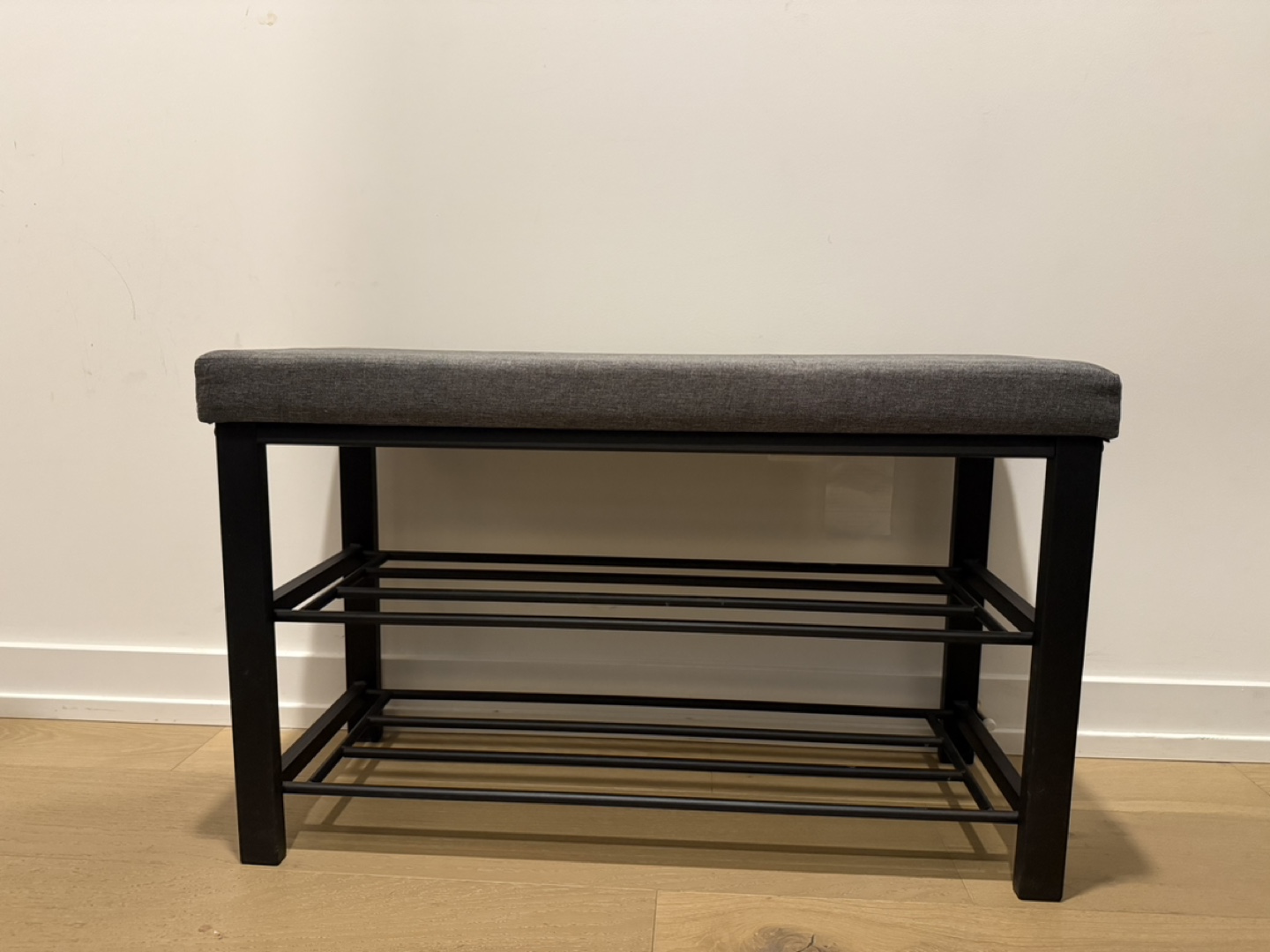 Shoe Rack Bench with Cushioned Seat
