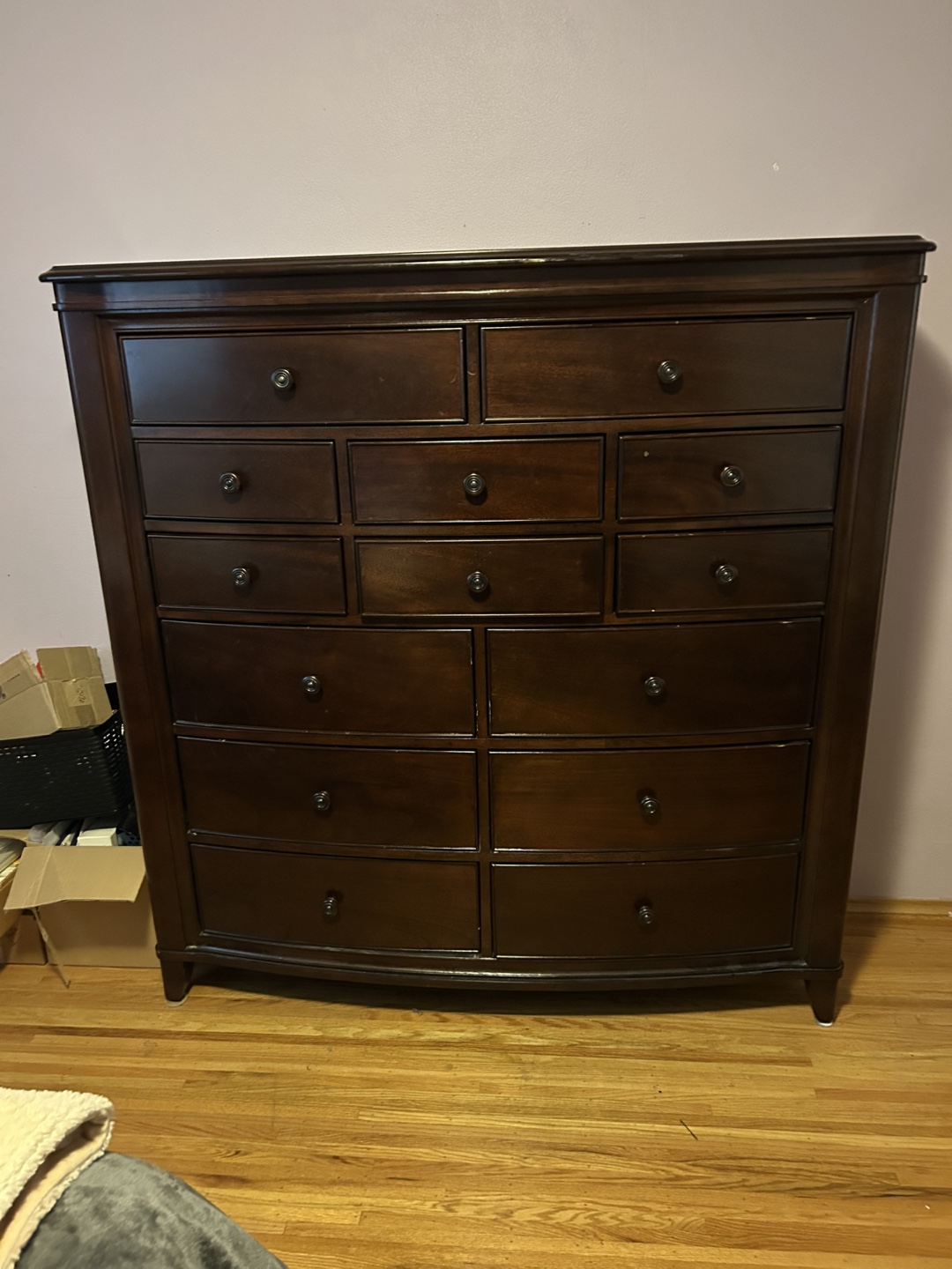 Dark Brown Wooden Dresser