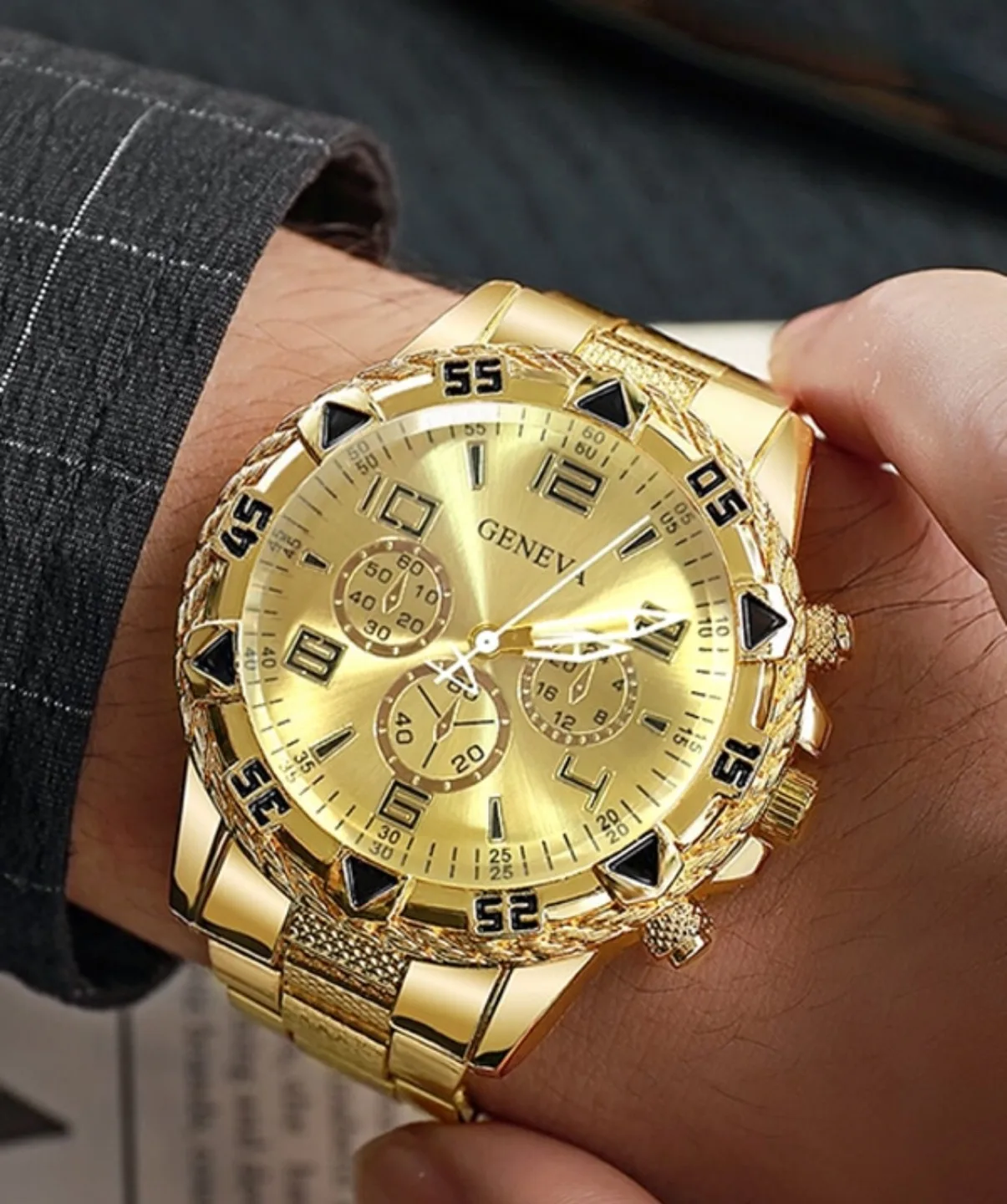 GENEVA Men's Chronograph Watch image indicator(6)