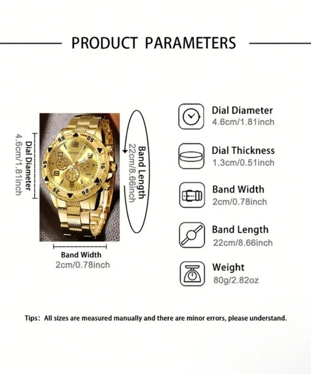 GENEVA Men's Chronograph Watch image indicator(8)