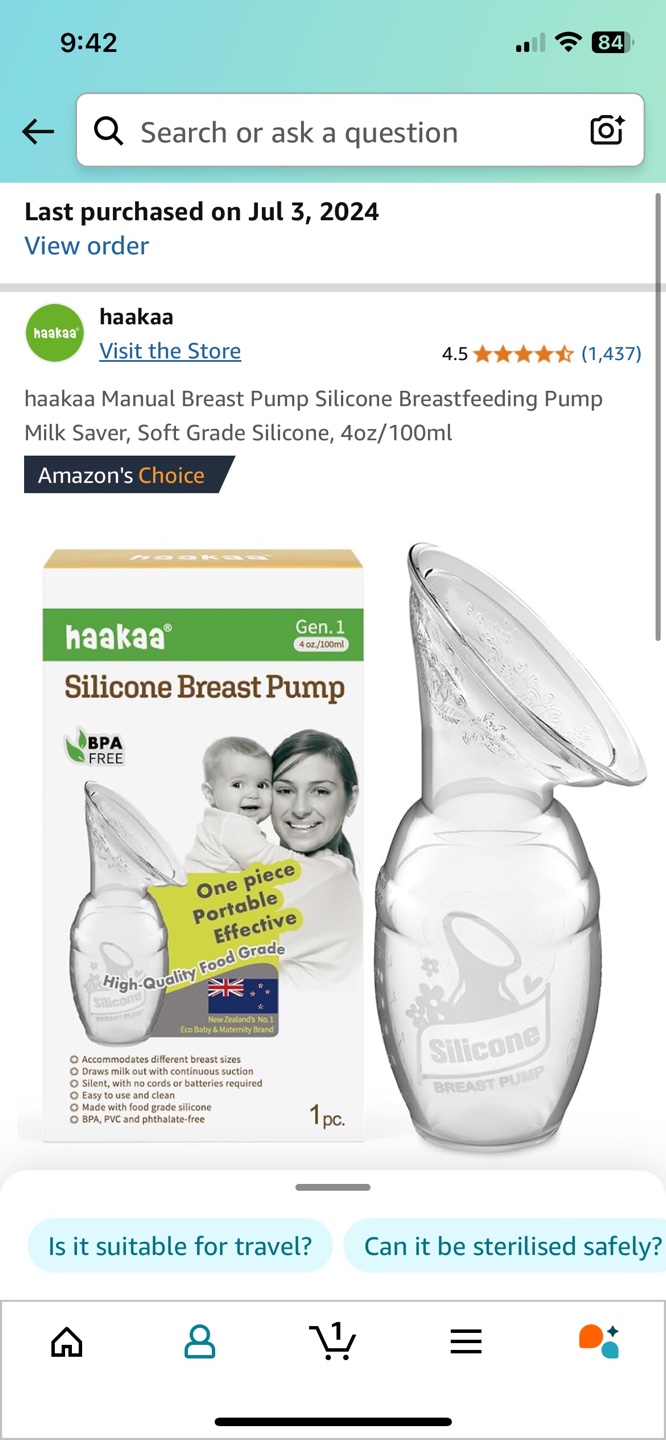 Haakaa Silicone Breast Pump - Gently Used - photo 2