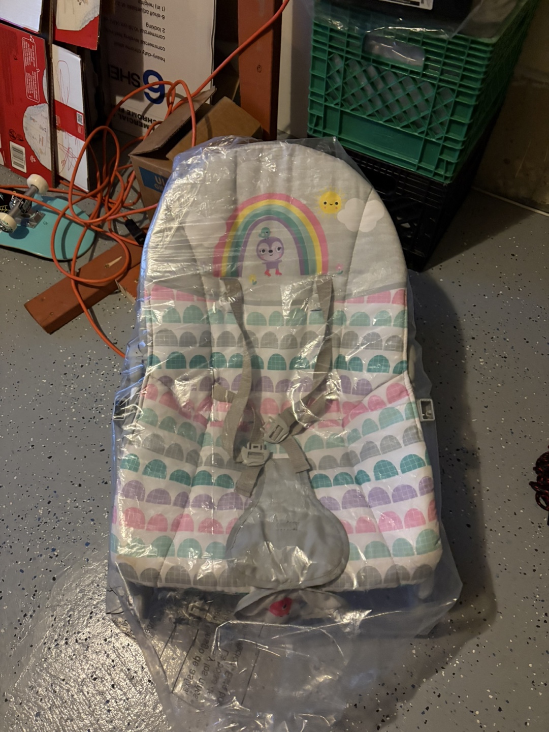 Infant Booster Seat - Rainbow Sloth Design